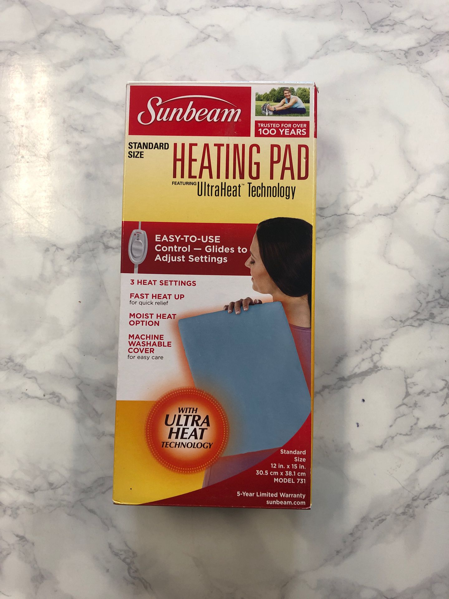 Sunbeam standard size heating pad ultraheat technology