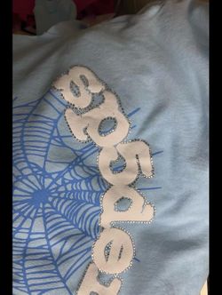 Baby blue sp5der hoodie