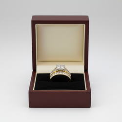 14K Yellow Gold Diamonds Womens Engagement & Wedding Ring Set - 1.94ct