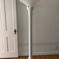 Post modern Hollywood Regency Plaster And Plastic Torchiere Floor Lamp 1980/1990