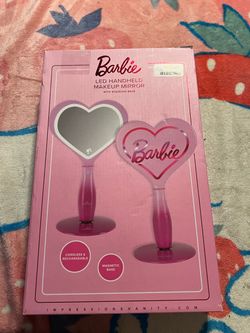 Barbie LED Handheld Makeup Mirror with Standing Base