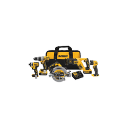 DEWALT XR 5-Tool 20-Volt Max Brushless Power Tool Combo Kit with Soft Case (2-Batteries and charger Included)