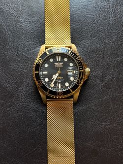 Invicta Pro Diver Gold Mesh Watch
