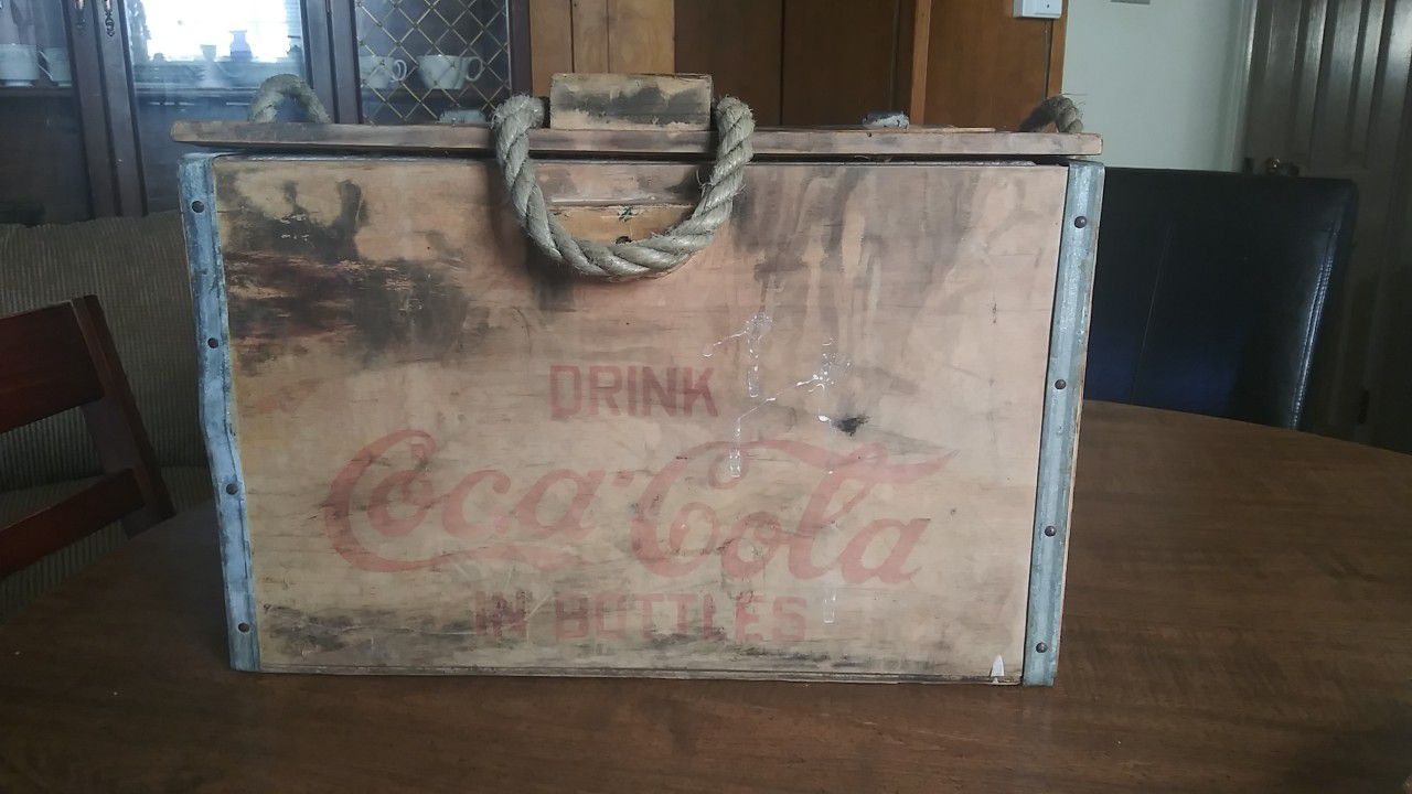 Wooden Coke Cola Ice Chest