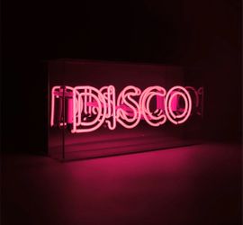 Locomocean Disco Glass Neon Box — Pink Neon