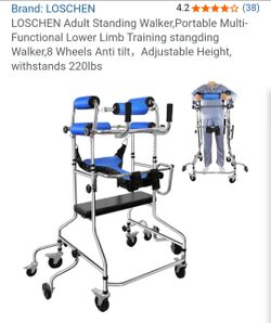 LOSCHEN Adult Standing Walker with 8 Wheels