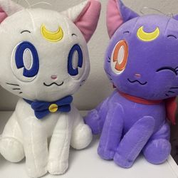 Luna and Artemis plushies