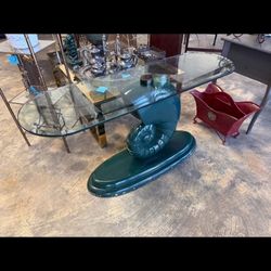 Vintage Shell Entry Table Console Table 