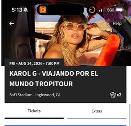 Karol G for tonight 8/14/26