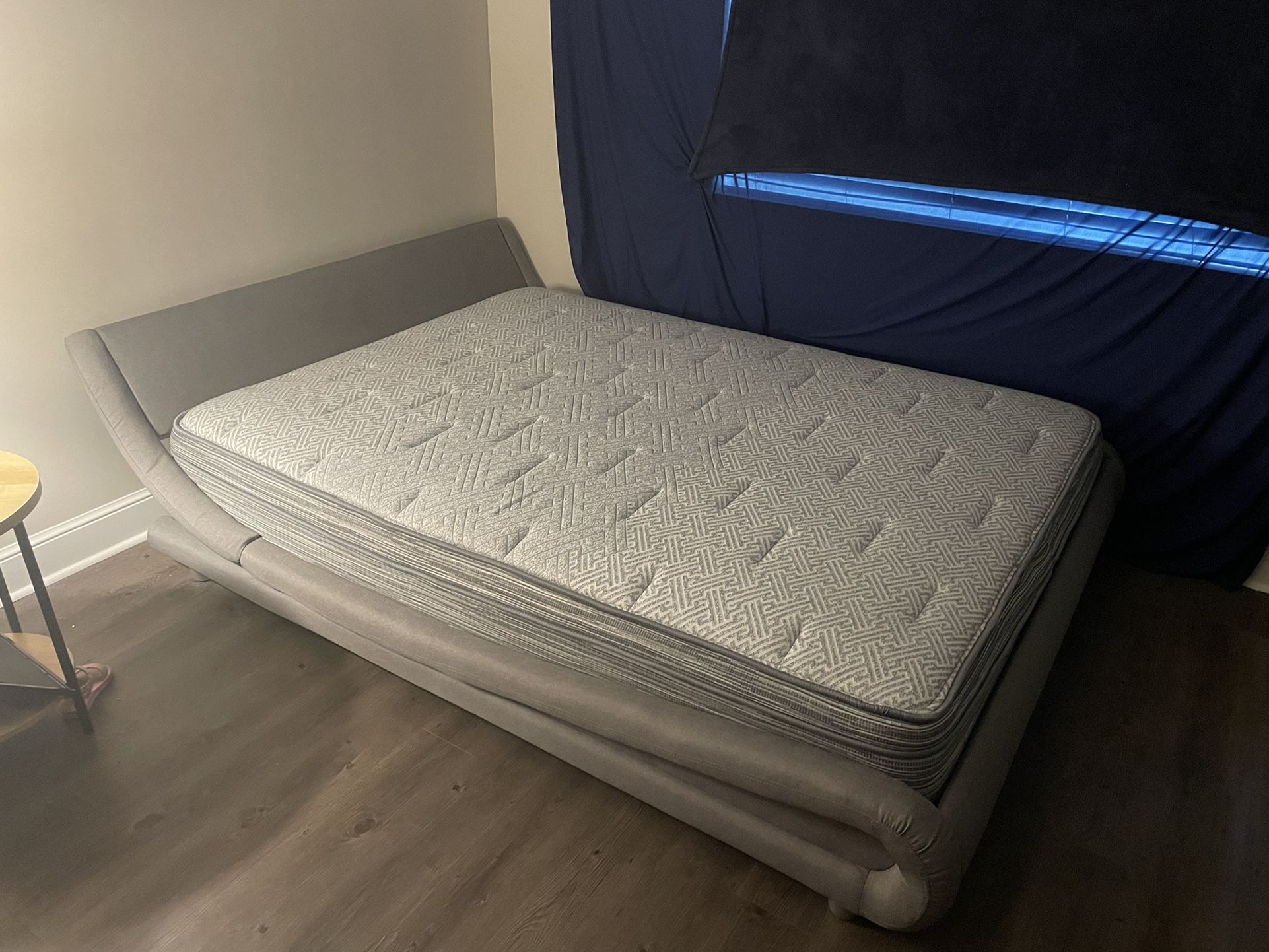 Queen Bed and sleigh bed frame