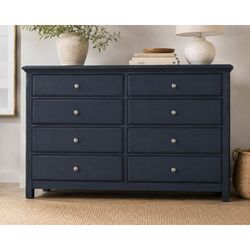 New 64” 8 Drawer Dresser – Blueberry Finish “open box” $1200+ Retail - Delivery Available