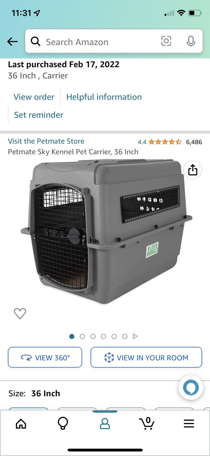 Travel Pet Carrier 36 Inch