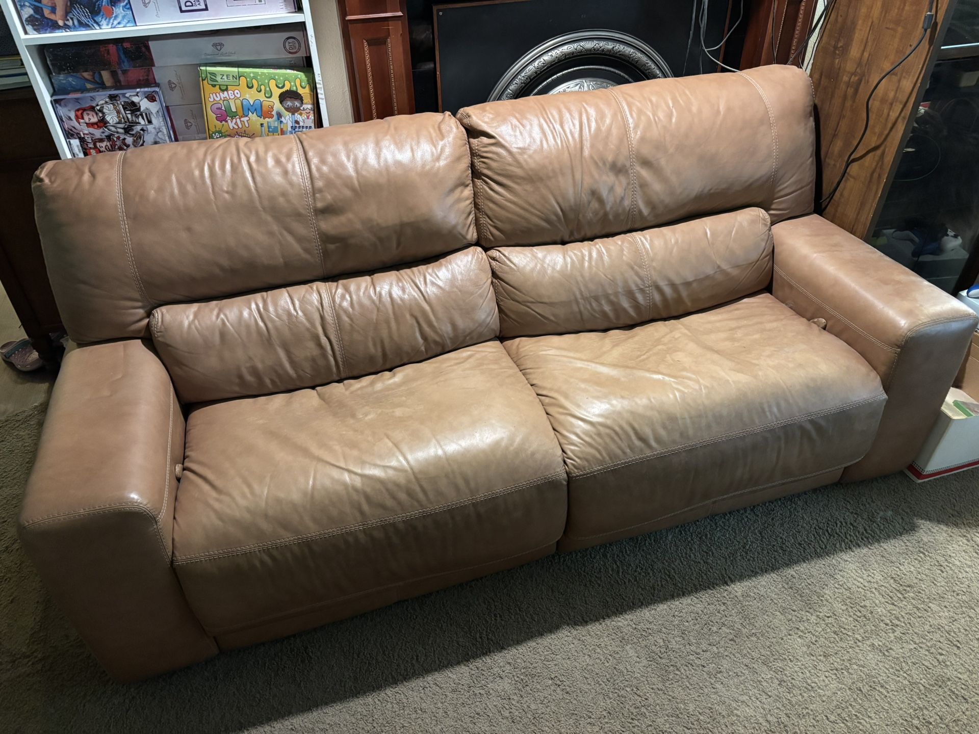double leather recliner