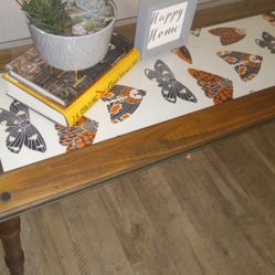 Vintage Glass Top Coffee Table