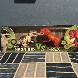 Vivitar Robo Mighty Mega Rex Vs T-Rex Lights Up, Sounds & Moves