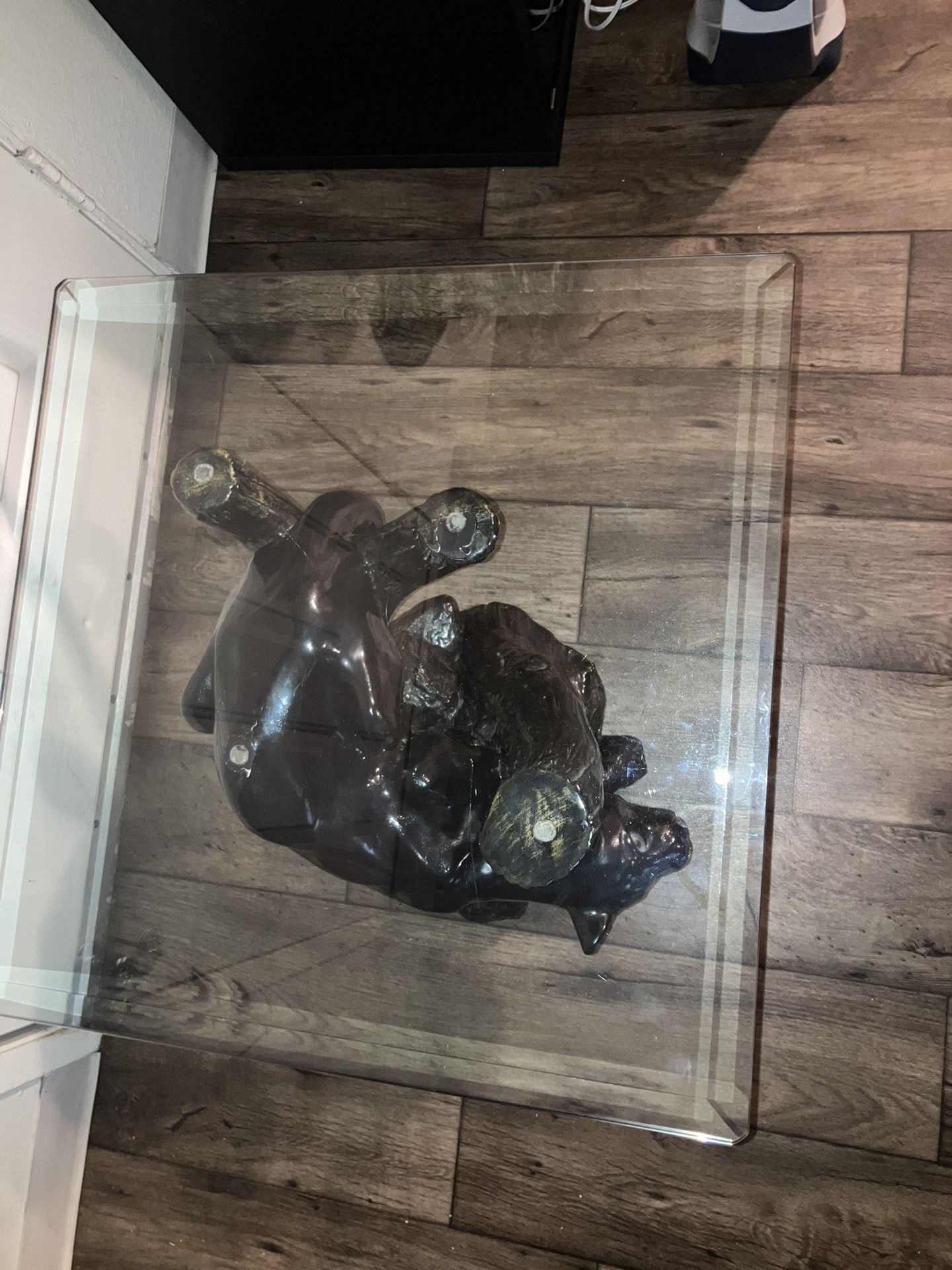 Vintage Ceramic Panther End Table 