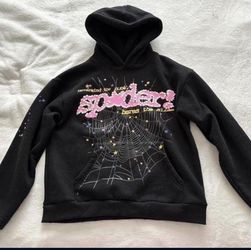 Sp5der Hoodie Black And Pink