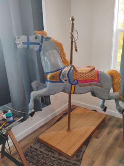 Carousel wooden horse 5 ft tall 5 ft long 900 or best offer