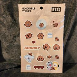 Official BT21 Shooky Sticker Sheet