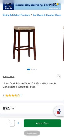 4 new Linon Bar Stool Natural 55816JUTE01U