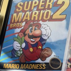Original Super Mario Bros 2 NES With custom Box