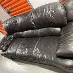 Leather couch and chair