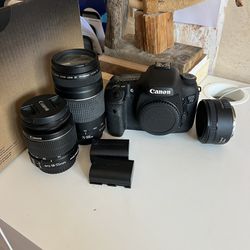 Canon EOSD with 3 lenses 