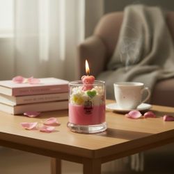 Be Mine Conversation Heart Candle