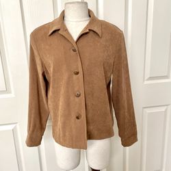 Suede Like Button Down Shirt /jacket 