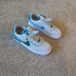 Nike Air Force Blue And Green Size 11 Women