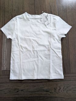 Brand new toddler girl / girl / boy white T-shirt - size XS/4