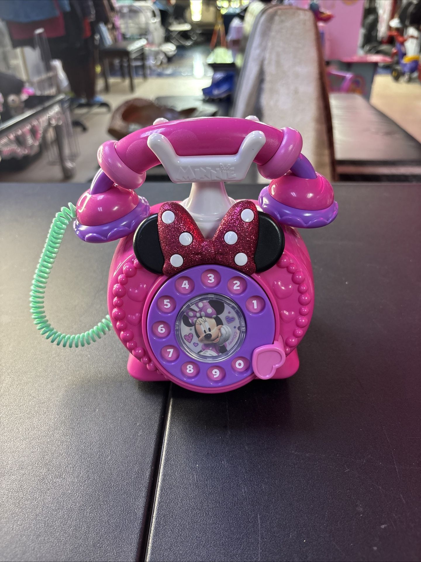 Disney Junior Minnie Mouse Ring Me Rotary Phone Pink Lights & Sounds