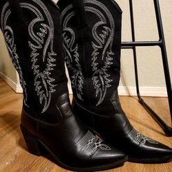 Cow Girl Boots Black