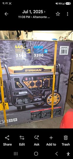 Firman WH03562OF dual fuel generator