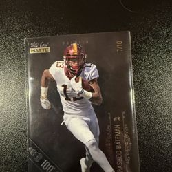 Rashad Bateman Wild card Matte rookie card numbered 7/10