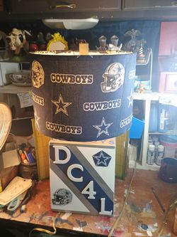 Dallas Cowboys handcrafted table lamp