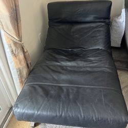 Full Grain Leather Adjustable Chaise 
