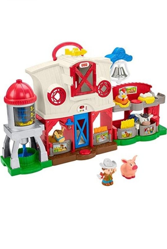 Fisher-Price Little People Caring for Animals Farm Playset with Smart Stages learning content for toddlers and preschool kids