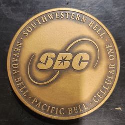 1997 Solid Brass SBC Commemorative Paperweight 
