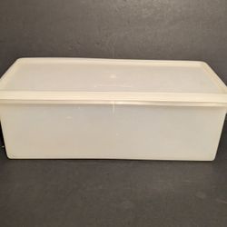 Tupperware Vintage Rectangular Food Storage Container Opaque White