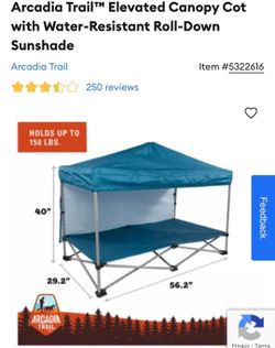 Brand new elevated dog canopy cot (fcfs Yes its available)