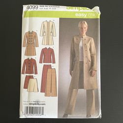 Simplicity Easy Chic Sewing Pattern 4099 Size R5 14 16 18 20 22