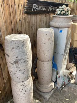 Solid cement pillars