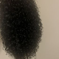 Beautiful Curly Hair Human 12 Inch Bang Wig