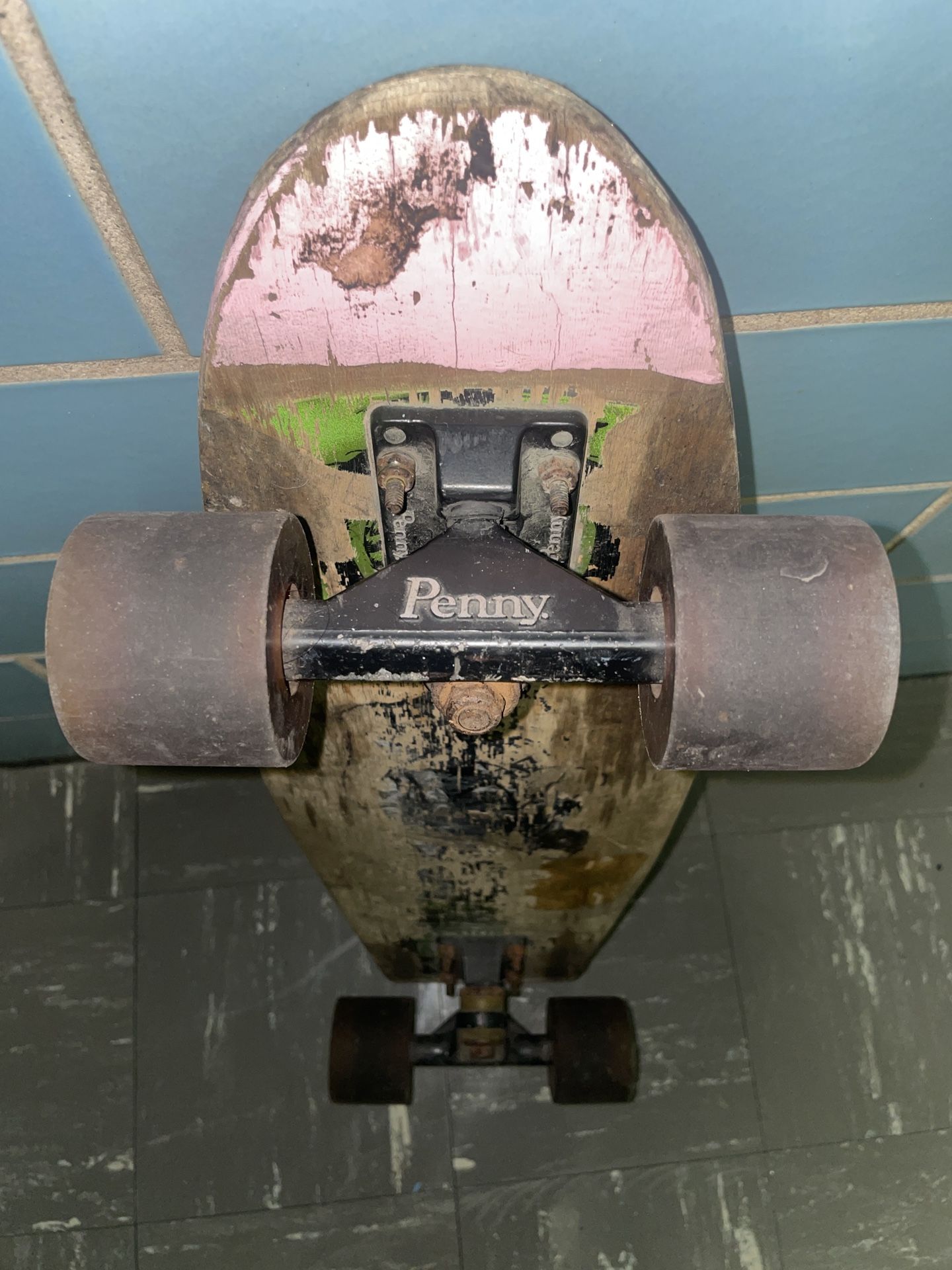 Vintage Penny Board Skate Board Wood $ave on Metrocards
