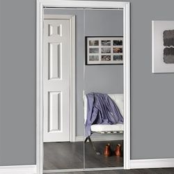 Reliabilt 30” x 80” White Framed Bi-Fold Mirrored Closet Door New in Box (Hardware Included) Retails $229