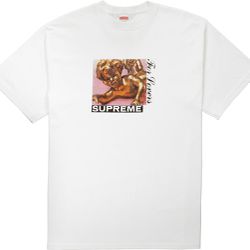 BRAND NEW SUPREME WHITE LOVERS TEE SHIRT SIZE LARGE