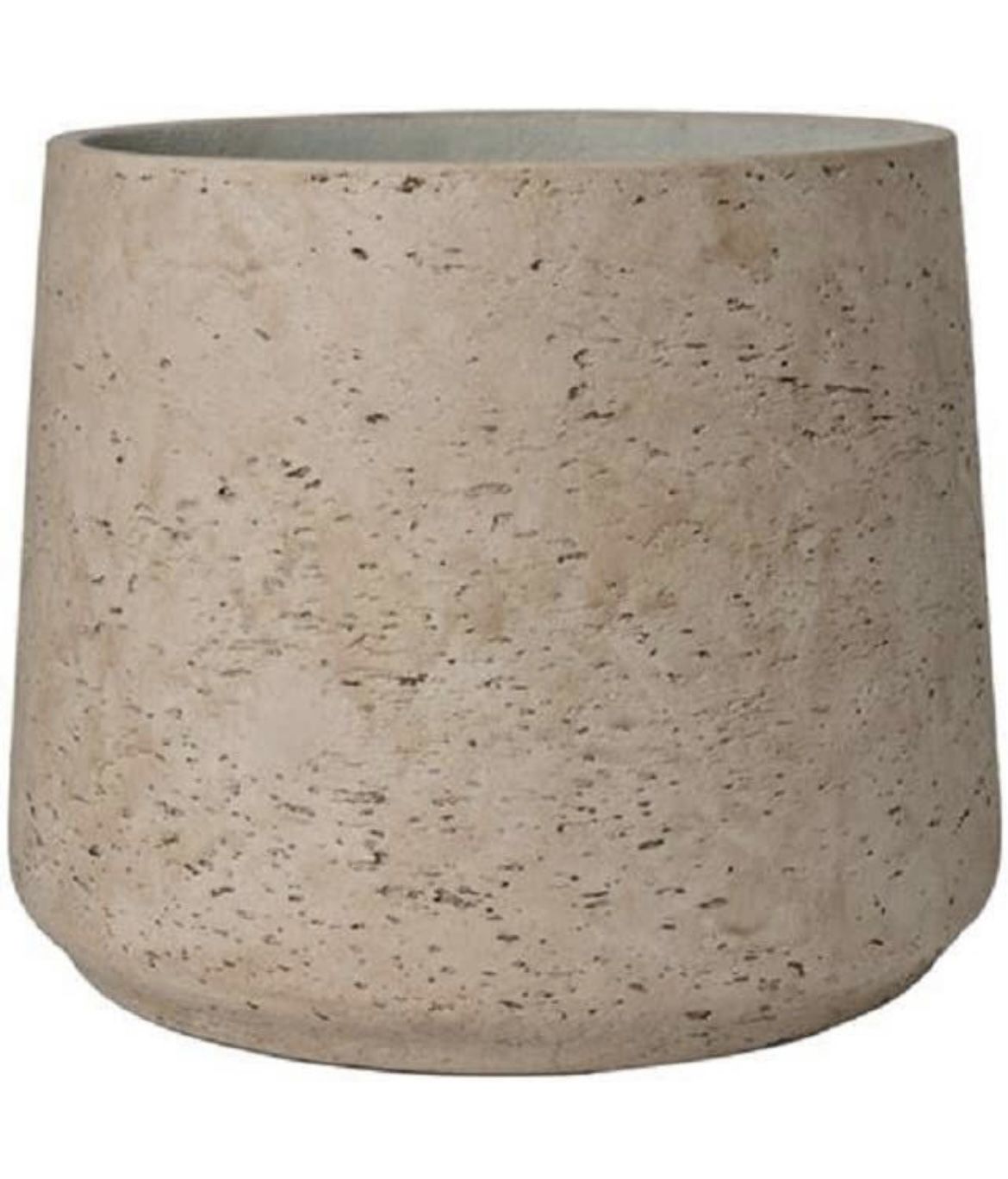 B-13 Pottery Pots Petite Grey Planter 6" H x 7" - Gray Washed Fiberstone Indoor and Outdoor Flower Pot