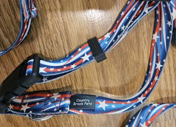 Patriotic Dog Collar And Leash Sets