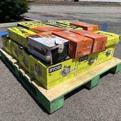 Pallet of Ryobi Ridgid Corded Electric Tools Tested WORKING!